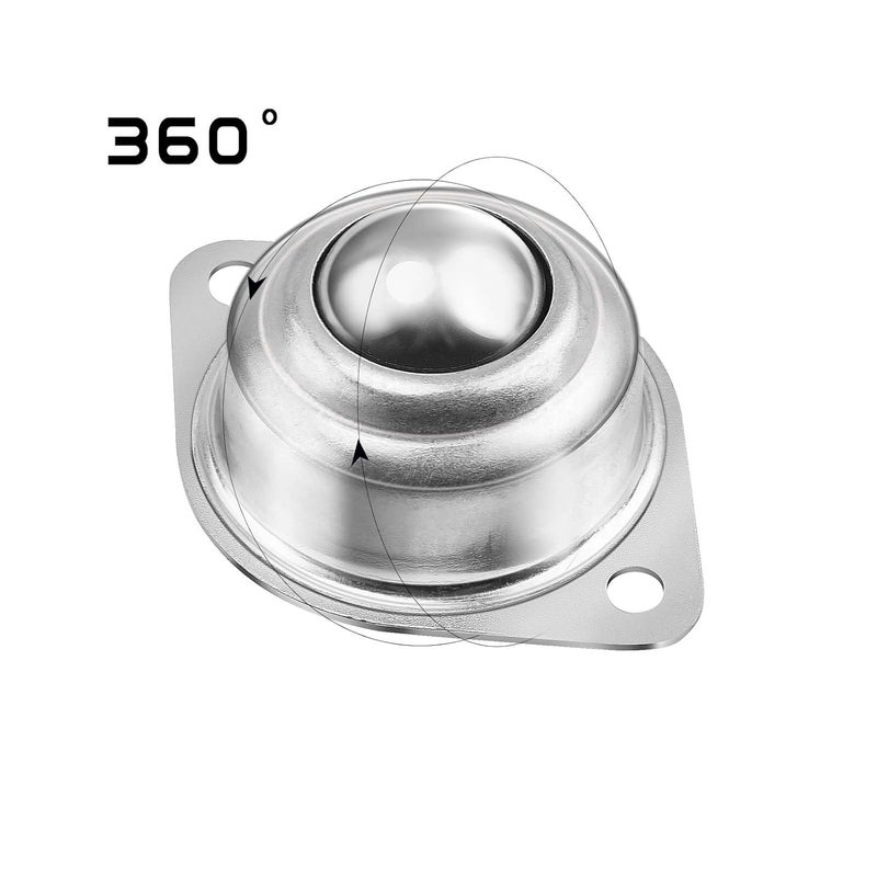 YDKOEDD 40PCS 1'' Carbon Steel Round Ball Transfer Unit, 360 Rotation Universal Ball Casters 400Lbs for Conveyor, Roller Stand, Transmission - Image 3